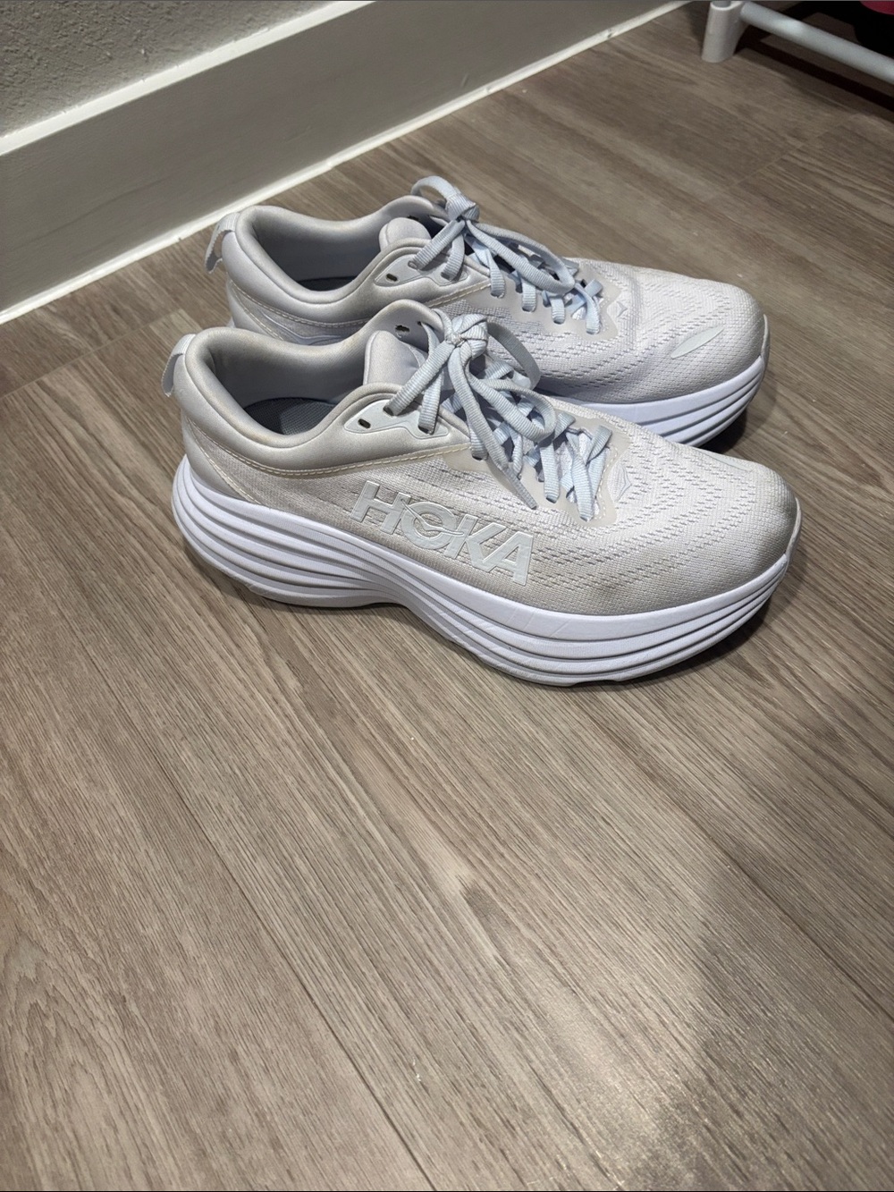 Hoka Women's Ivory/White Platform Running Shoes